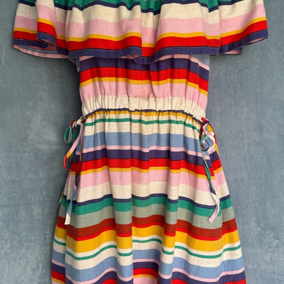 NWT Anthropologie multicolored dress, adjustable side waist ties & pockets - Picture 5 of 11